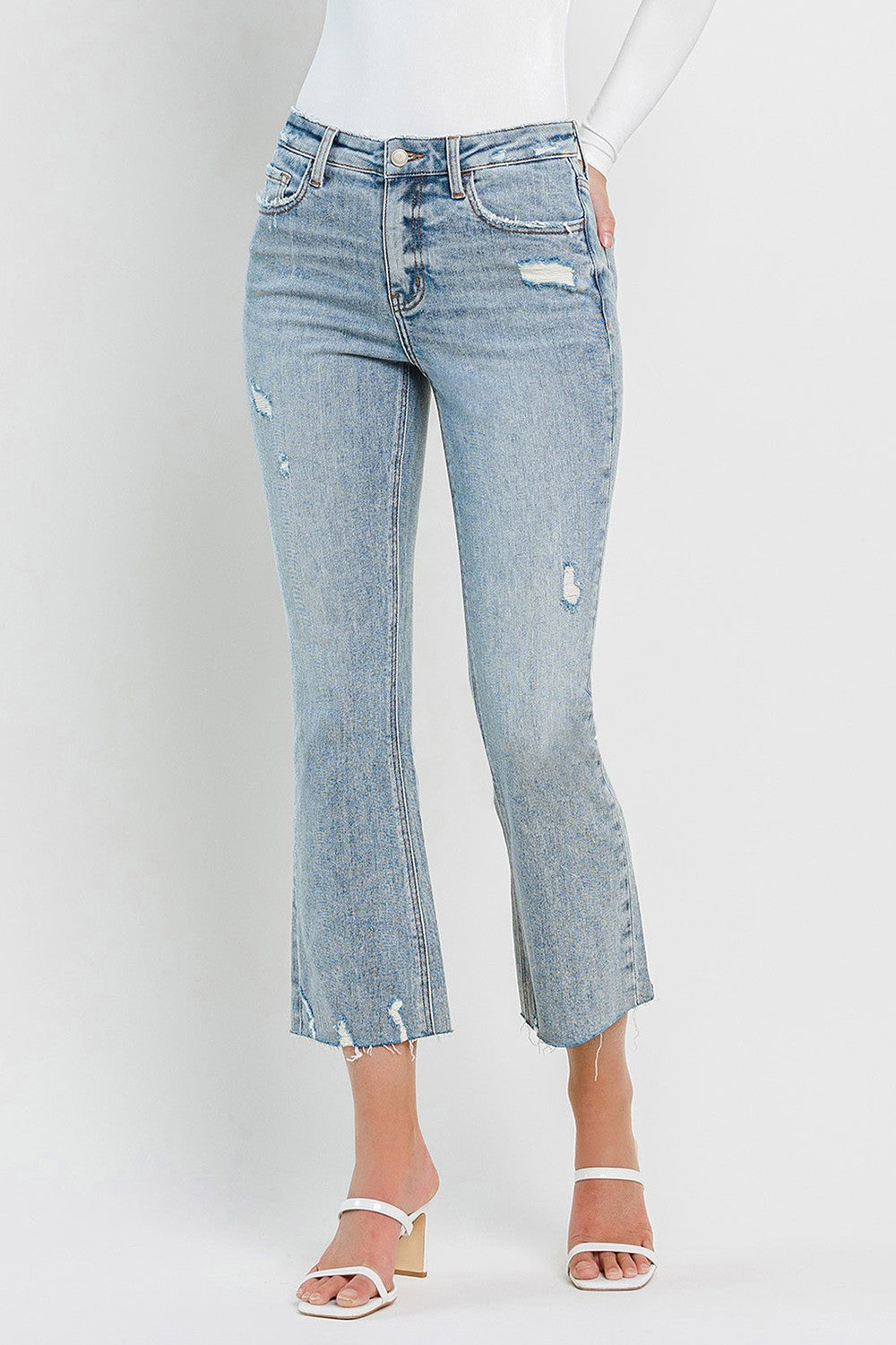 HIGH RISE KICK FLARE JEANS - Lovervet