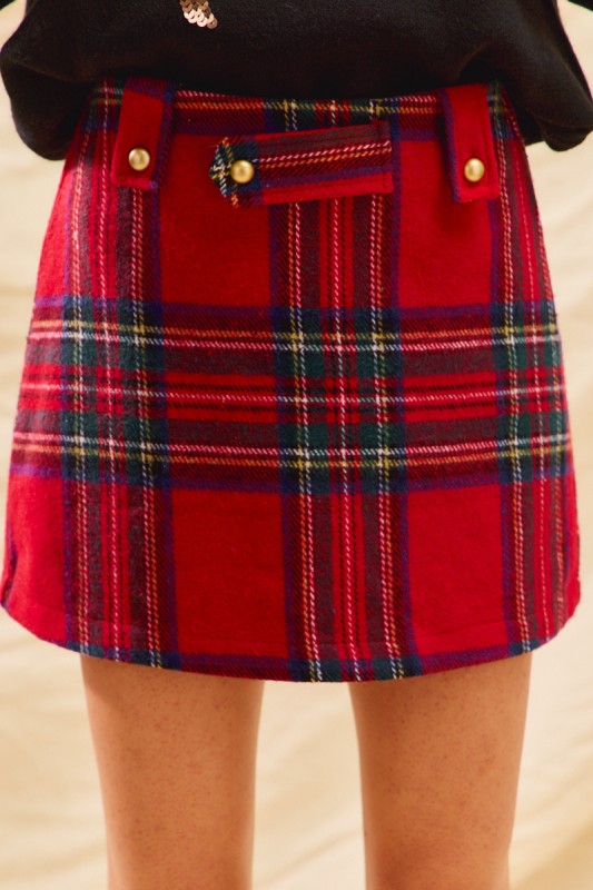 Plaid Holiday Skorts