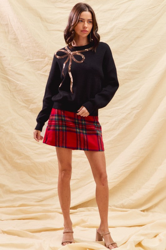 Plaid Holiday Skorts