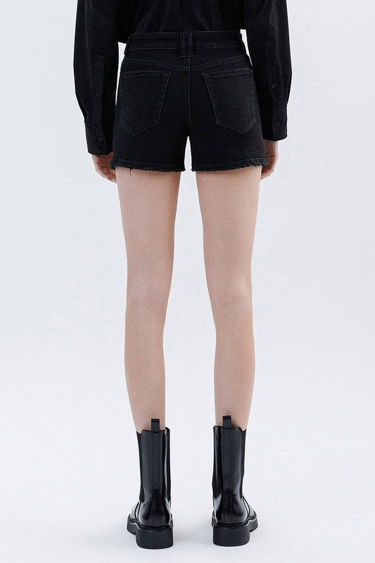 UTILITY POCKET DENIM SHORTS