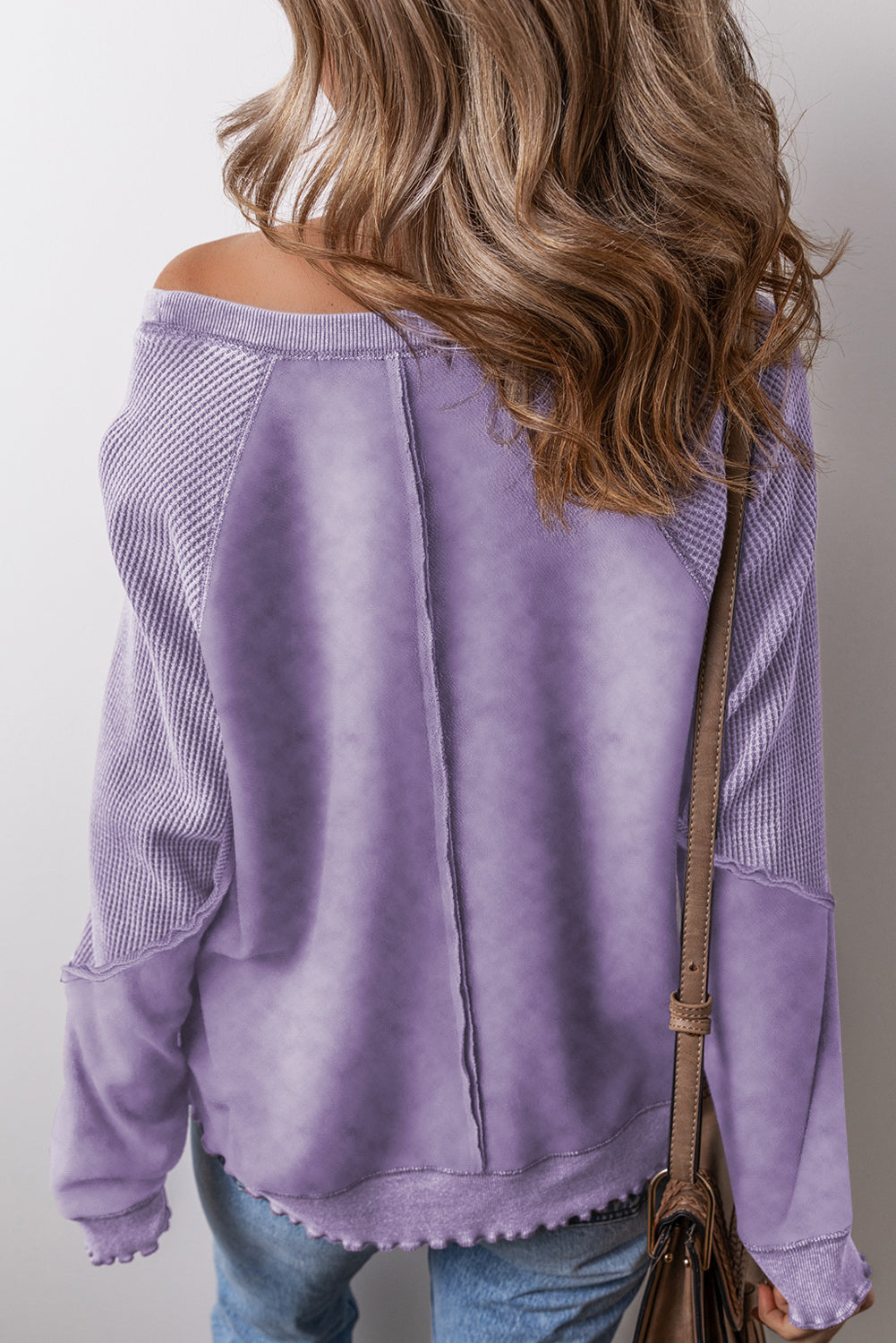 Lavender Patchwork Sweatshirt