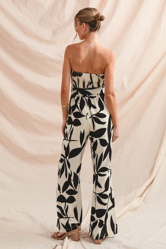 Strapless B/W Jumpsuit