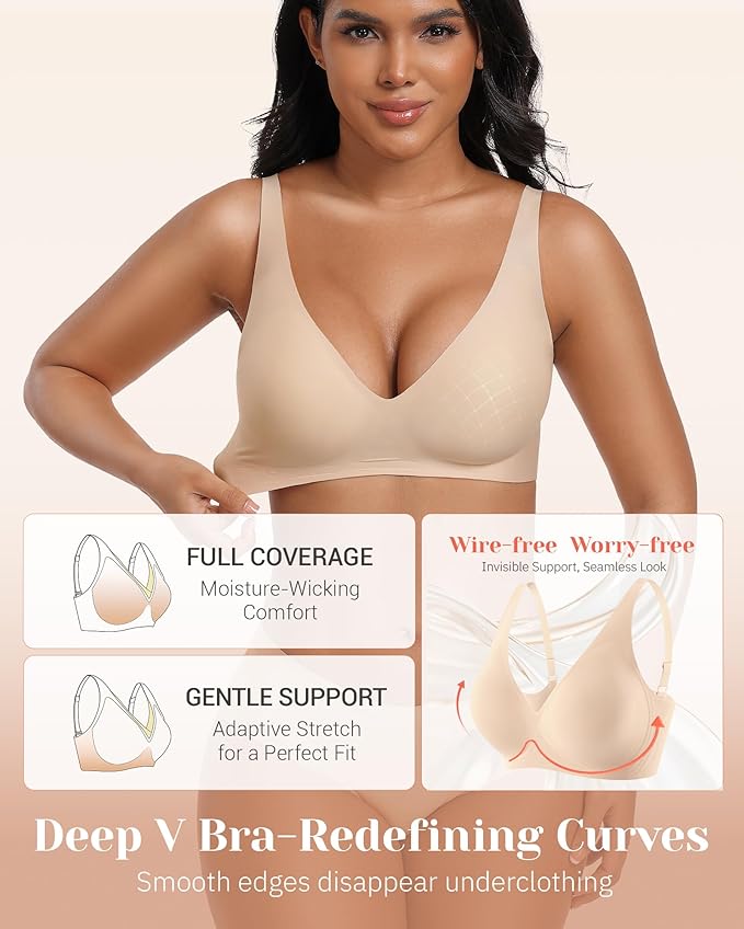 Wireless T-shirt Bra - V-Cut