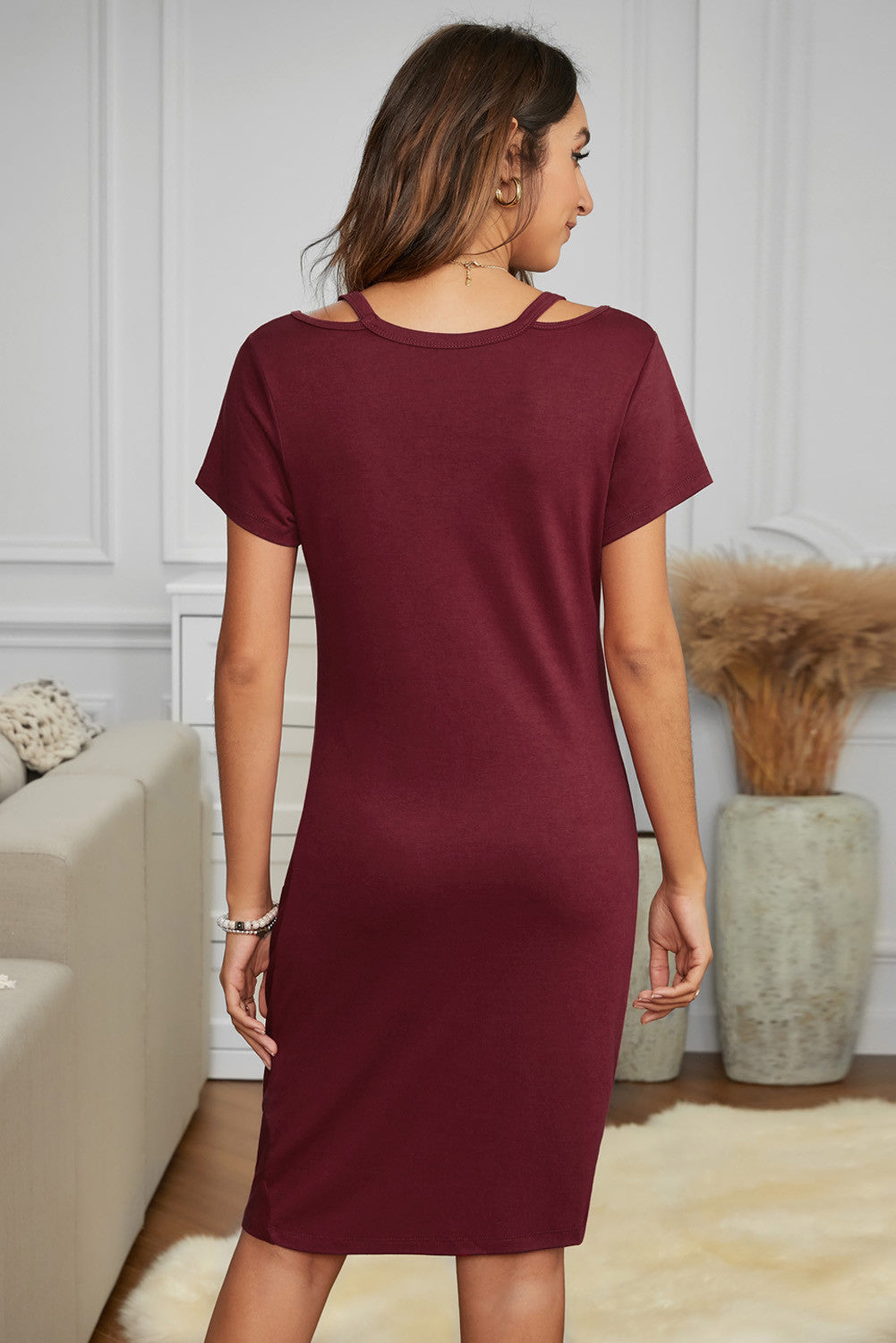T-Shirt Dress - Wine