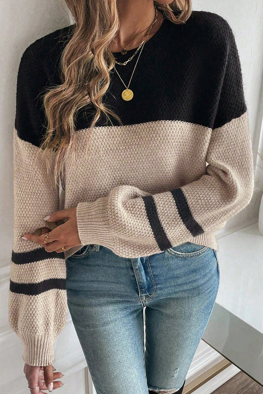Khaki and Black Sweater