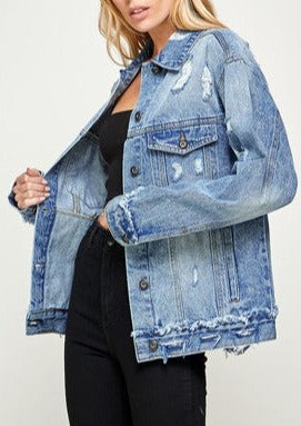 Oversized Cotton Denim Jacket