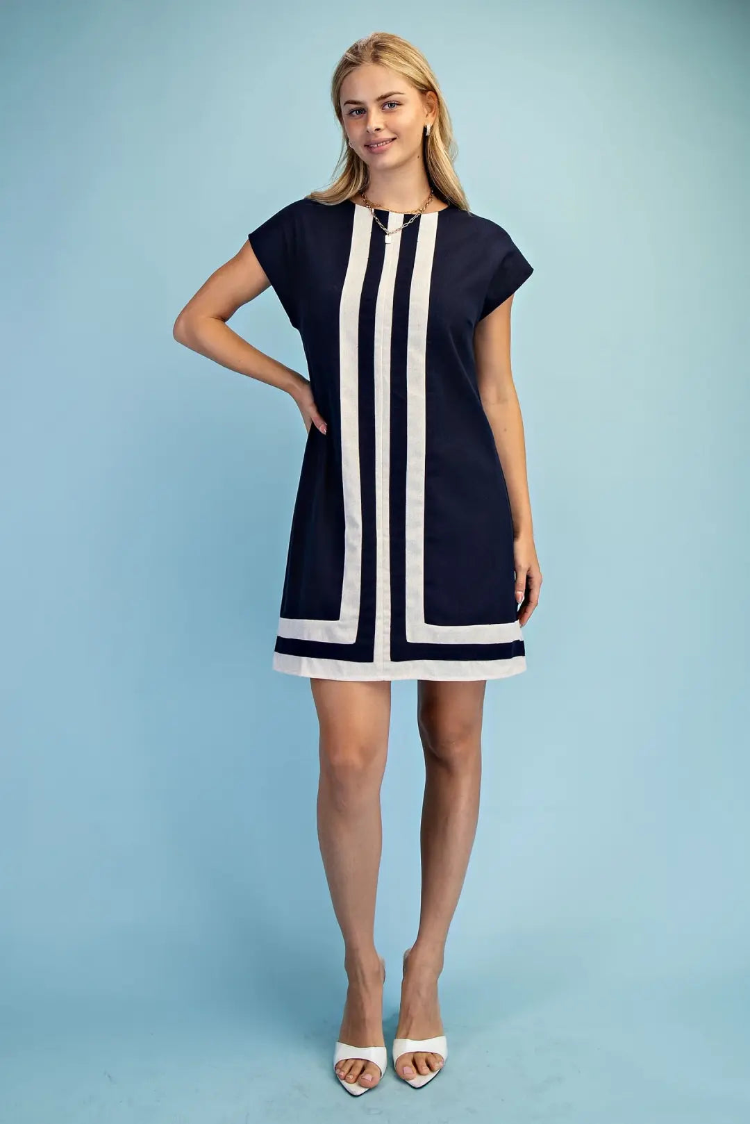 Linen Round Neck Dress