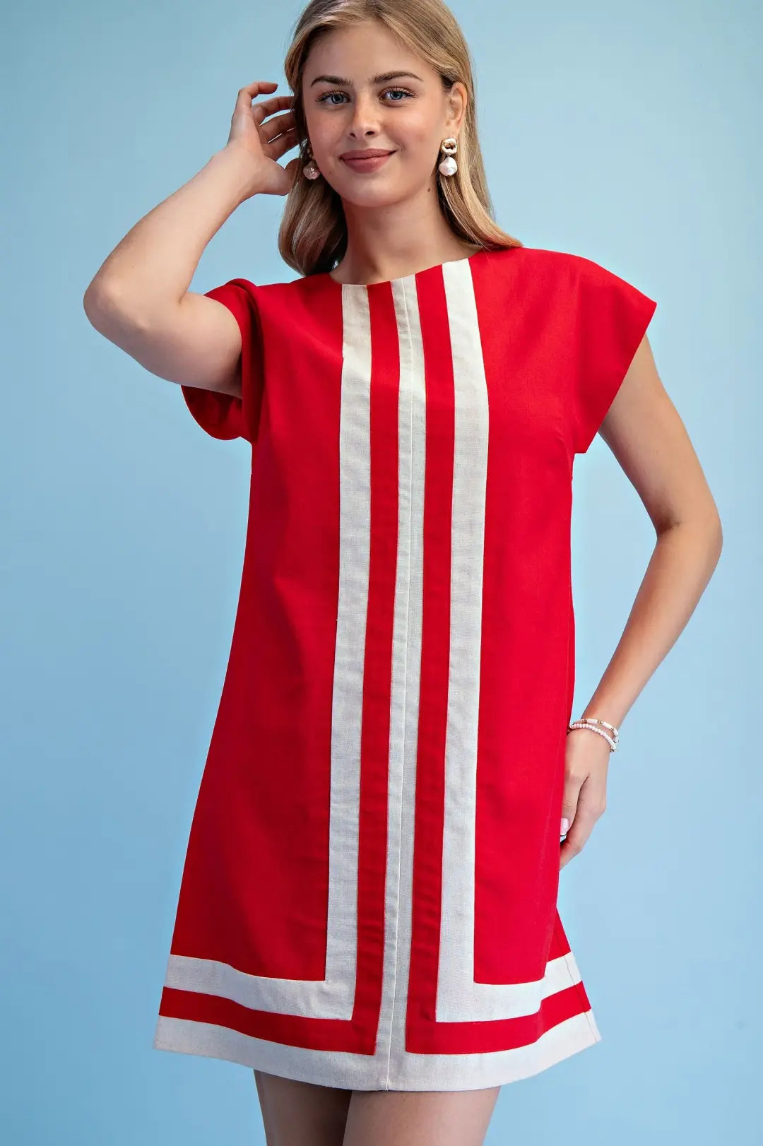 Linen Round Neck Dress