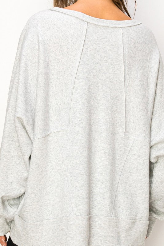 Oversized Dolman Sleeve Sweatshirt