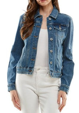 Stretched Denim Jacket