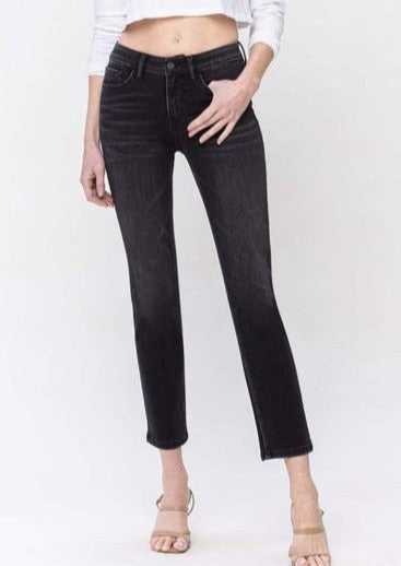 VERVET by Flying Monkey - Mid Rise Ankle Slim Straight Jean