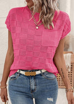 Pink Short Sleeve Sweater