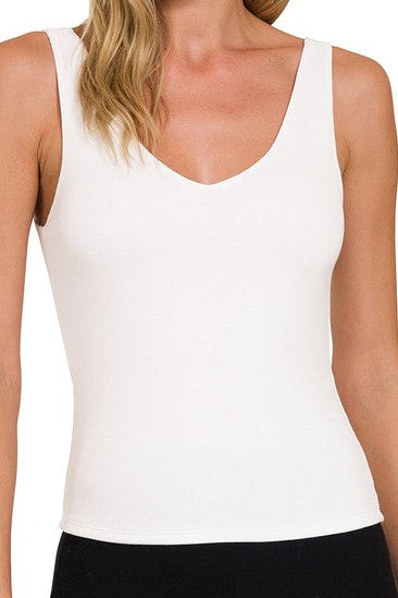 Double Layered V-neck Tank Top