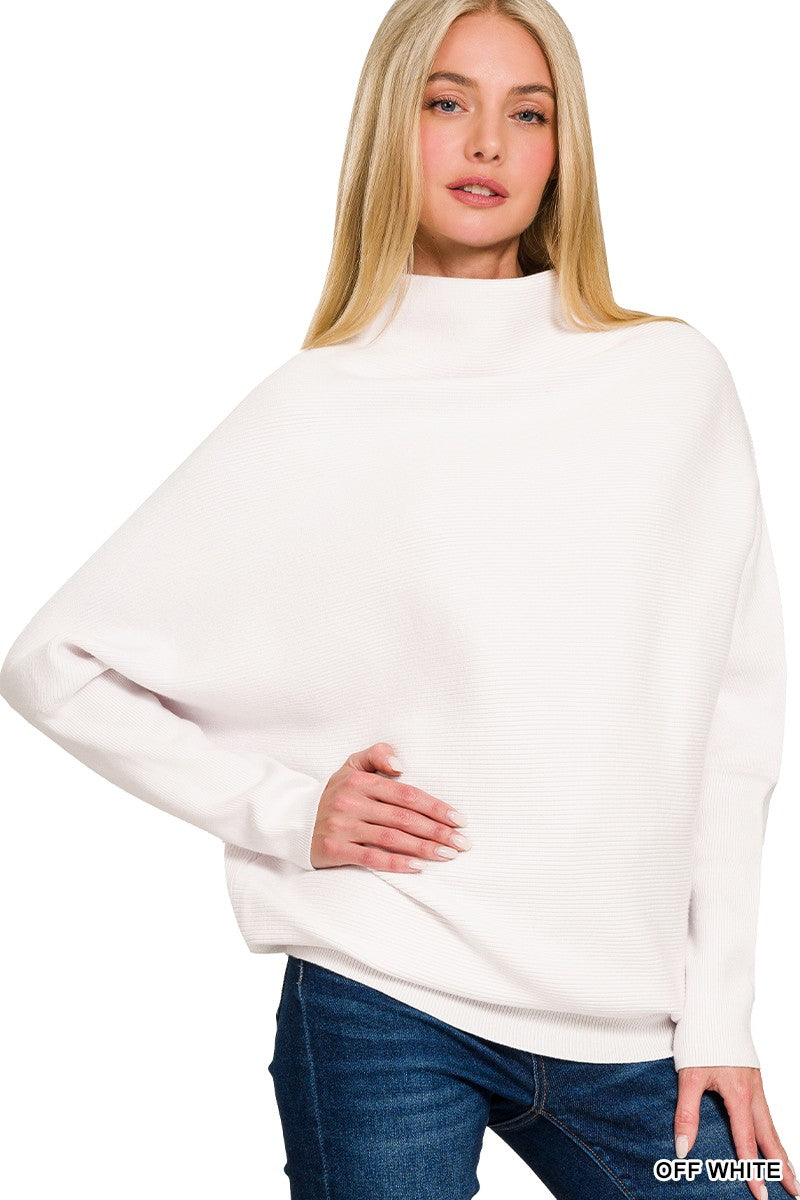 Dolman  Mock Neck Sweater