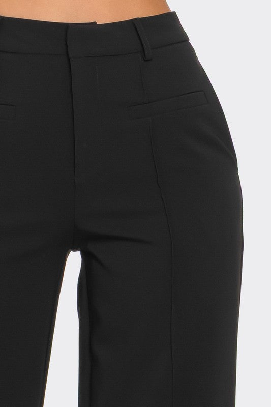 Wide Leg Pants W/ Front Seam