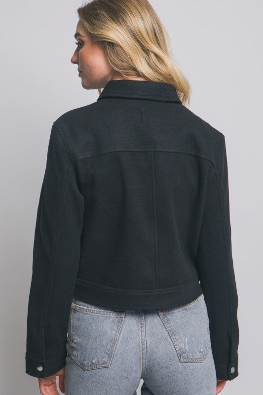 Zip-up Flat Pocket Jacket