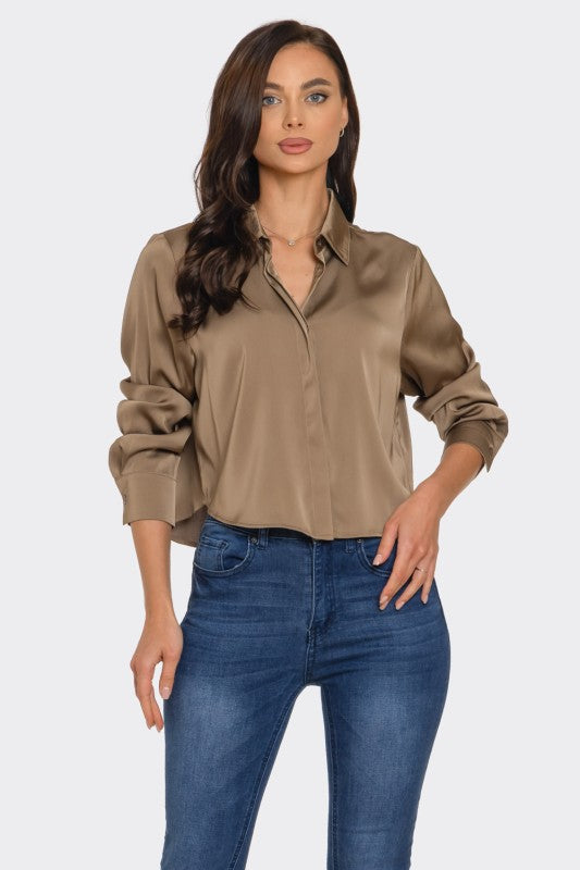Short Button Down - Mocha
