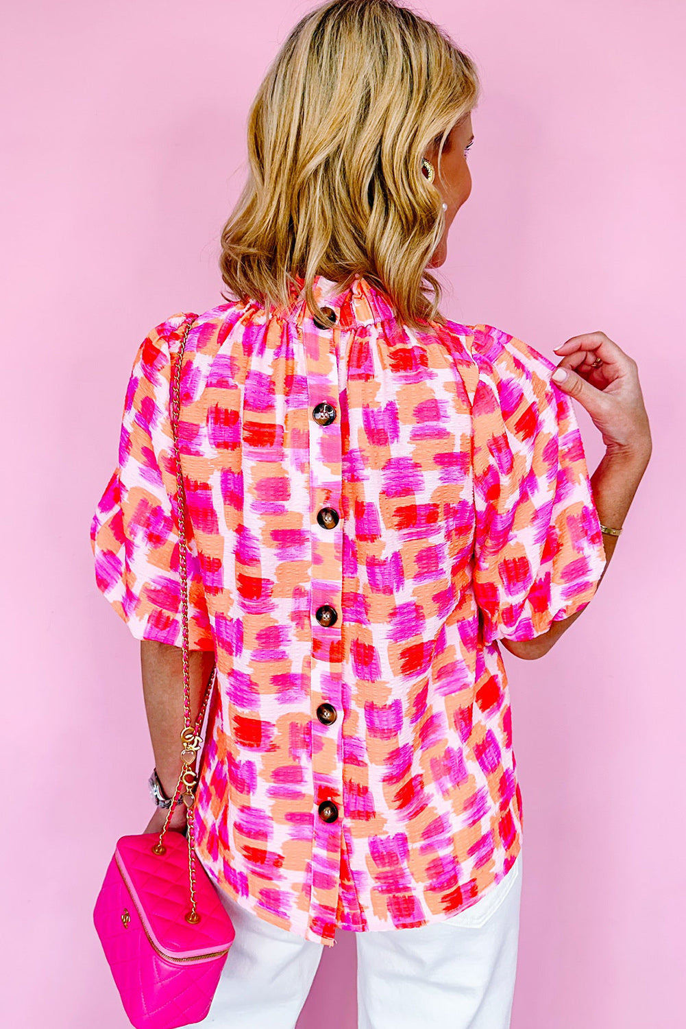 Pink Abstract Blouse