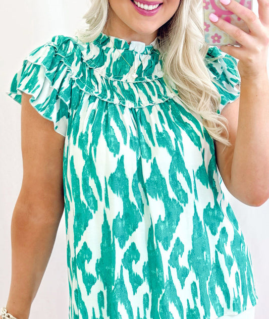 Teal Ruffle