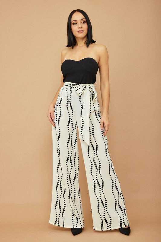 High Waisted Printed Pants