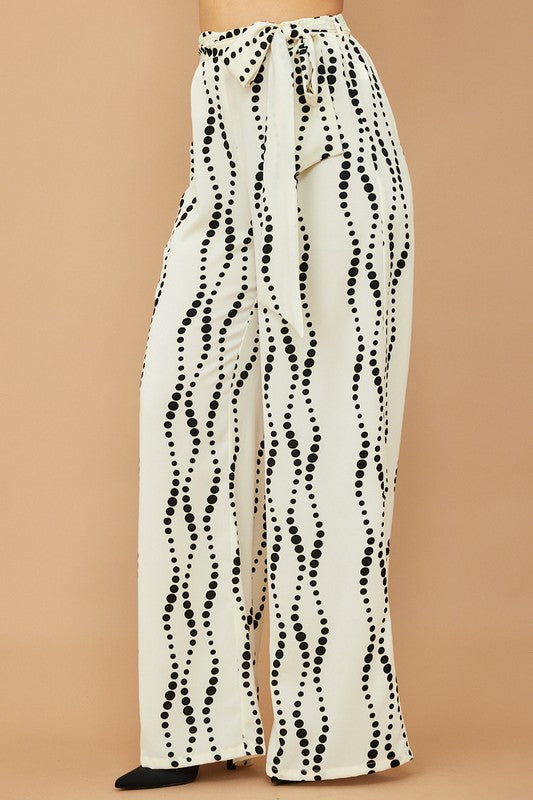 High Waisted Printed Pants