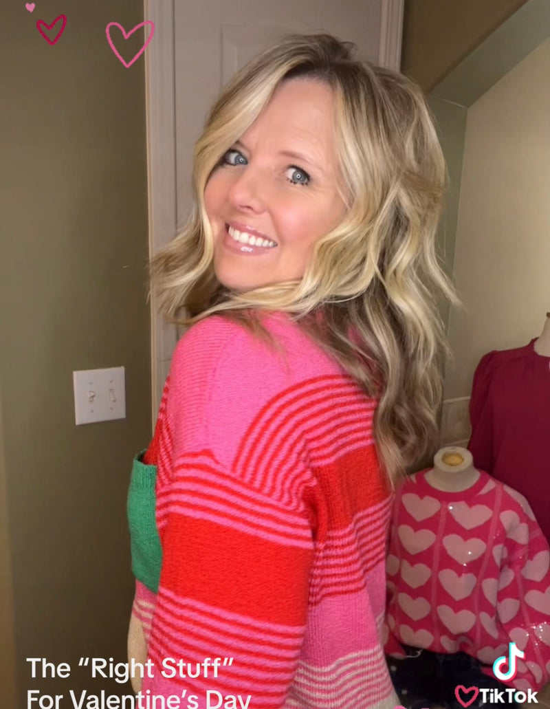 Multi Color Striped Light Weight Sweater
