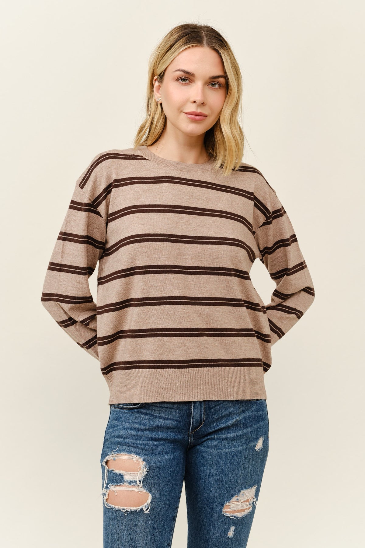 Stripe Pull Over Sweater
