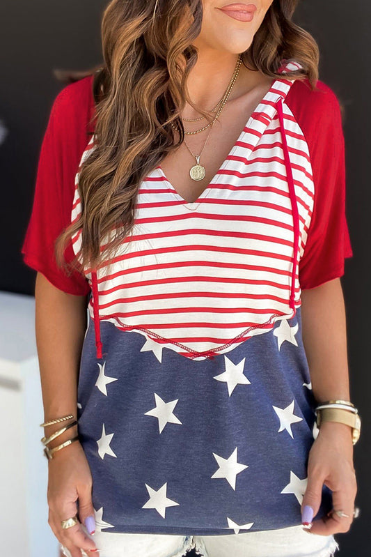Fiery Red Stars and Stripes
