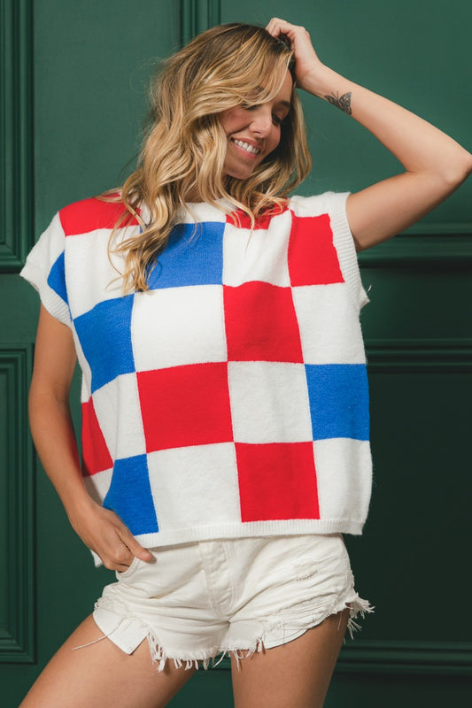 Checker Sweater Vest