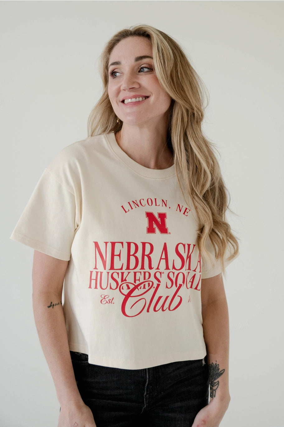 Nebraska Social Club Heavyweight Crop Tee