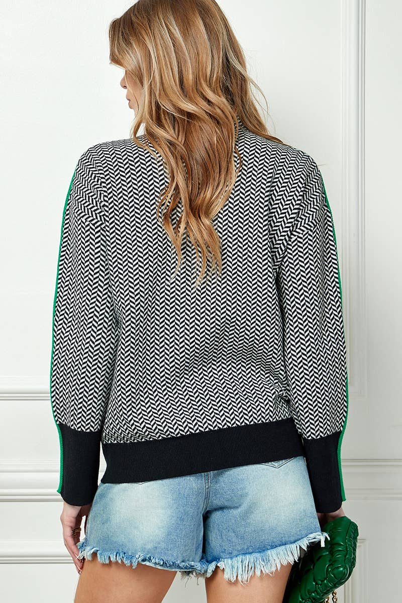 Green Turtleneck Sweater