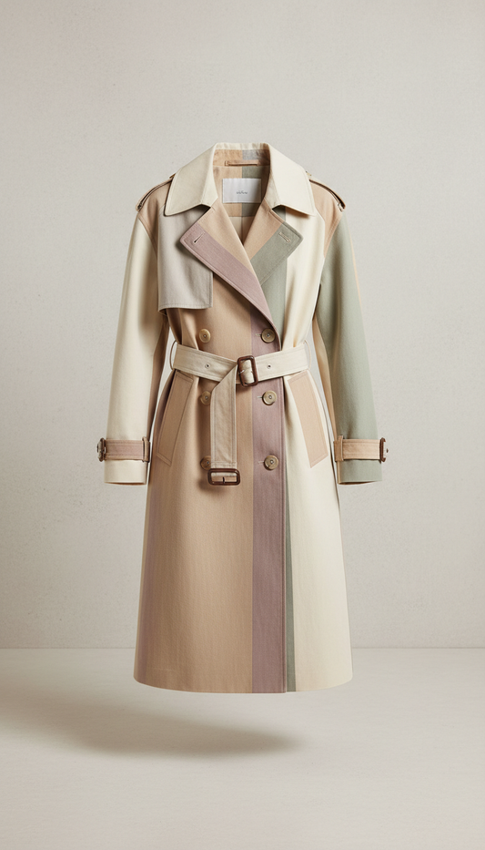 Structured Cotton Trench Coat with Belt