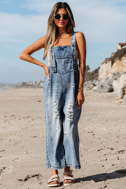 Wide Leg Denim Overall