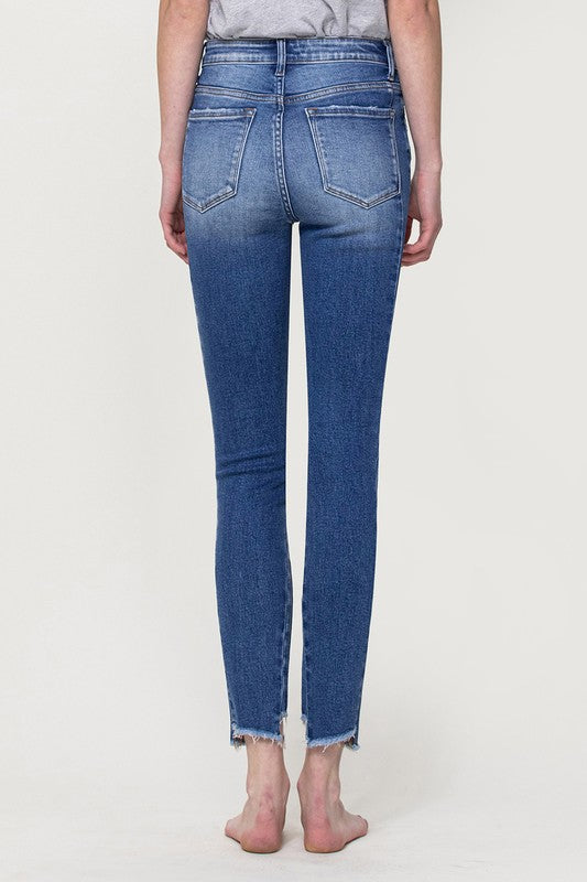 Vervet by Flying Monkey - High Rise Ankle Skinny / Uneven Hem Detail