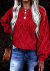 Red Festive Chunky Sweater