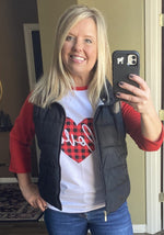 Buffalo Plaid Love Heart Top
