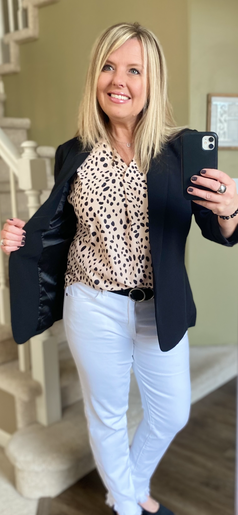 Black Shawl Lapel Blazer