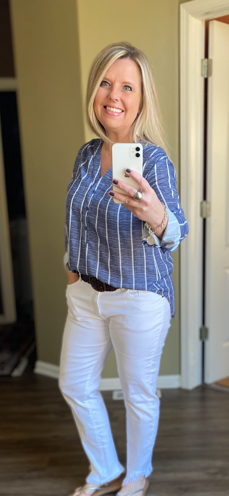 Blue Crisp Air Buttoned Top