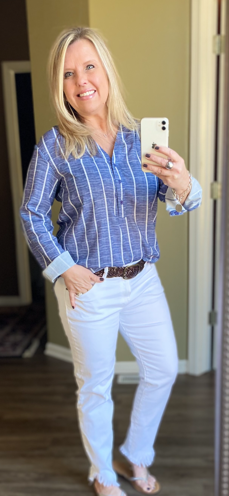 Blue Crisp Air Buttoned Top